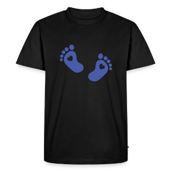 Pieds de bébé Pied de bébé bleu - T-shirt Premium bio Homme - noir - Devant - Nico (187cm)