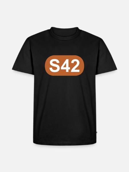 S-Bahn Berlin S42 - Men's Premium Organic T-Shirt - black