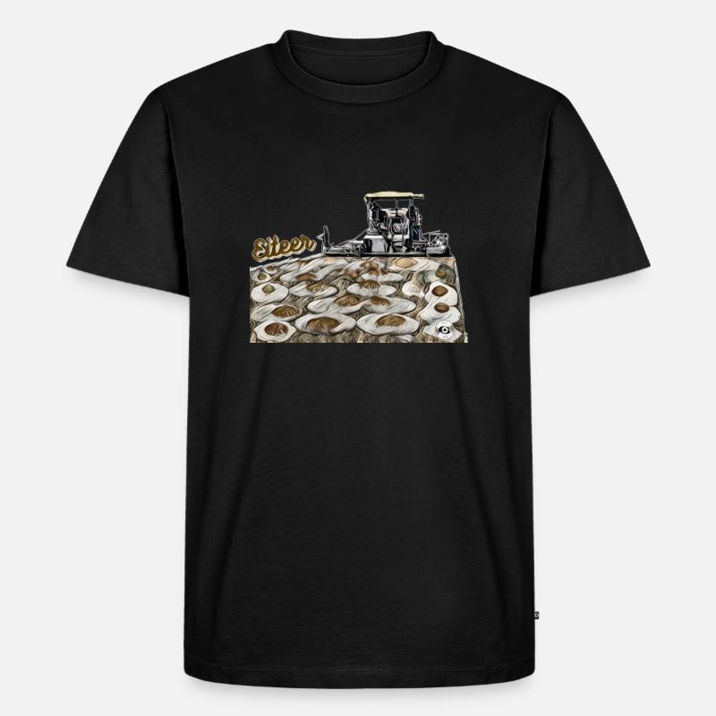Eiteer vs Eiter - eine Straßenbaumaschine. - Männer Premium Bio T-Shirt - Schwarz