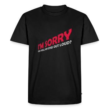 Roll My Eyes Out - Men's Premium Organic T-Shirt - black - Front - Nico (187cm)