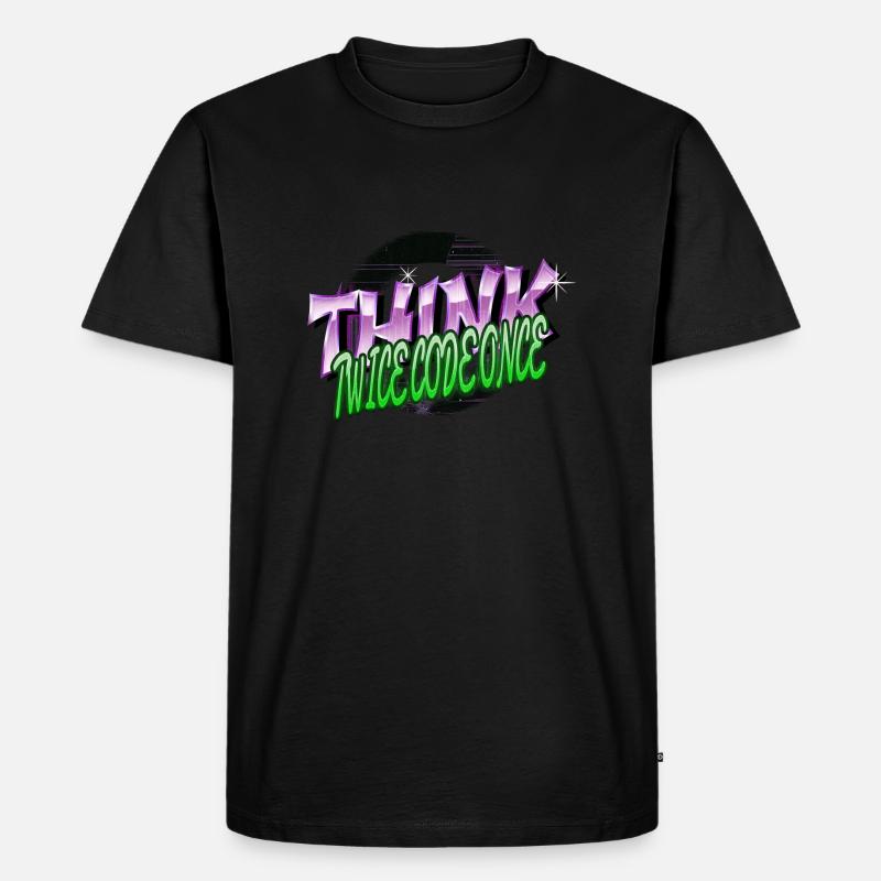 frontend developer statement quote - Männer Premium Bio T-Shirt - Schwarz
