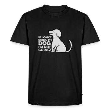 Citation Apportez mon chien - T-shirt Premium bio Homme - noir - Devant - Nico (187cm)