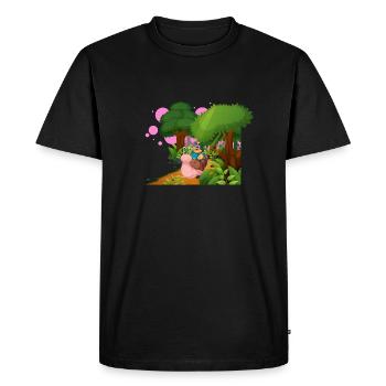 Escargots migrateurs - T-shirt Premium bio Homme - noir - Devant - Nico (187cm)