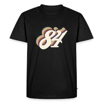 84ème anniversaire vintage - T-shirt Premium bio Homme - noir - Devant - Nico (187cm)