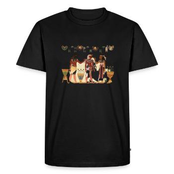 epoque Pharaon - T-shirt Premium bio Homme - noir - Devant - Nico (187cm)