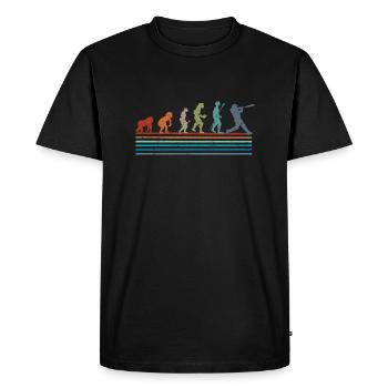 Vintage Baseball Retro Evolution - Men's Premium Organic T-Shirt - black - Front - Nico (187cm)