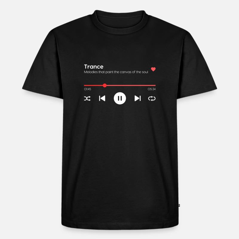 Trance - Männer Premium Bio T-Shirt - Schwarz