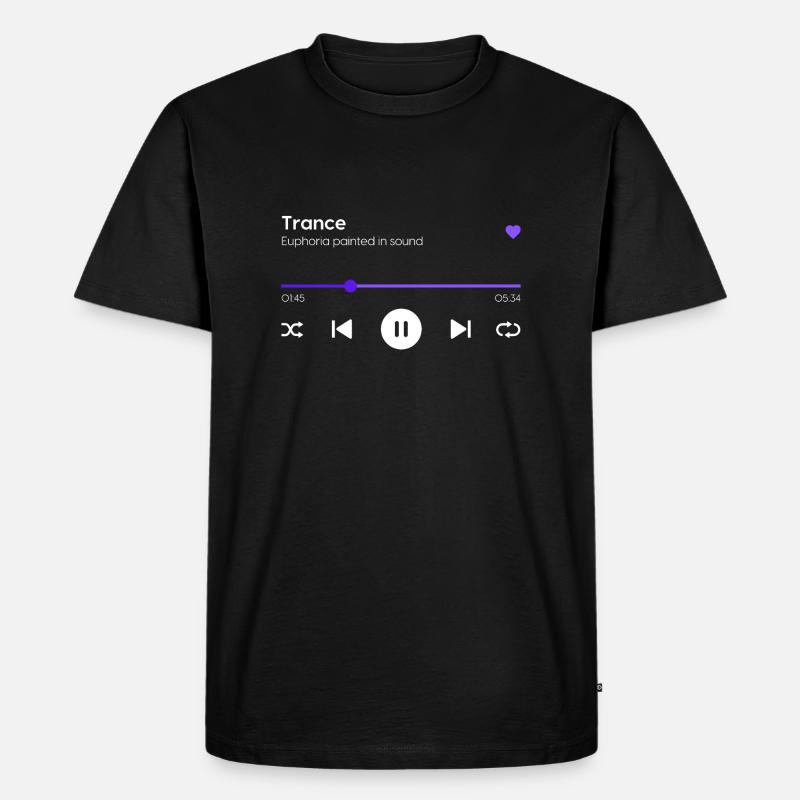 Trance - Männer Premium Bio T-Shirt - Schwarz