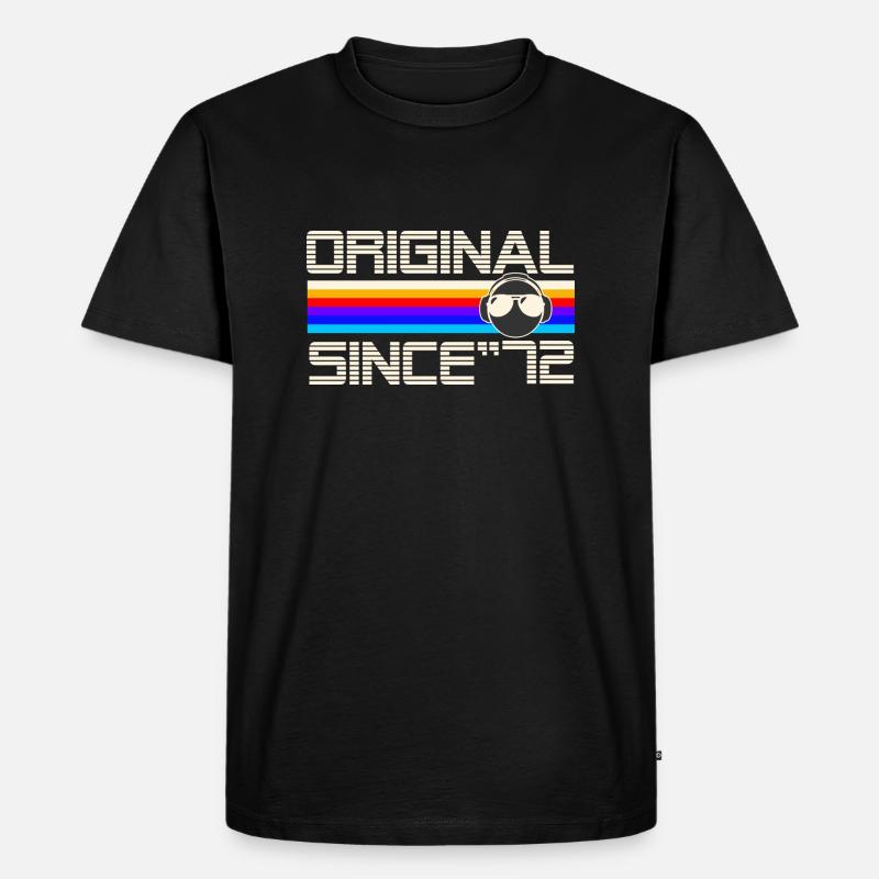 Seit 72 - Männer Premium Bio T-Shirt - Schwarz