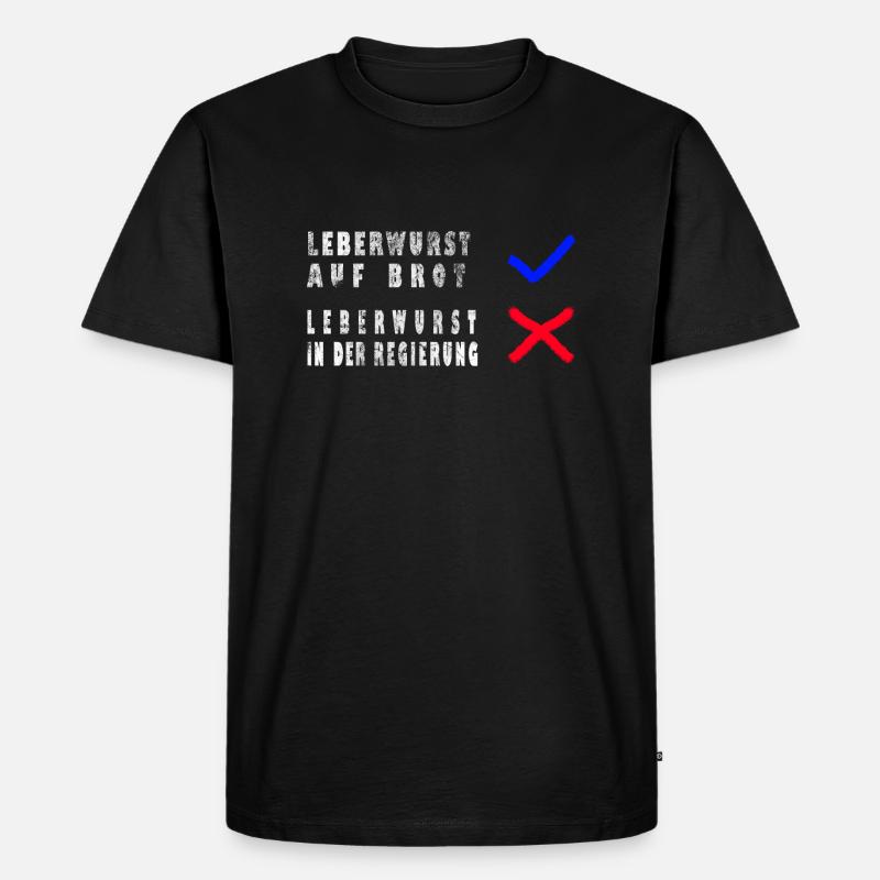 Ampel Leberwurst Protest - Männer Premium Bio T-Shirt - Schwarz