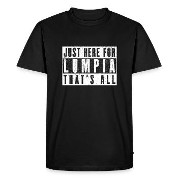 Je suis juste là pour le Lumpia - Lustiges Lumpia - T-shirt Premium bio Homme - noir - Devant - Nico (187cm)