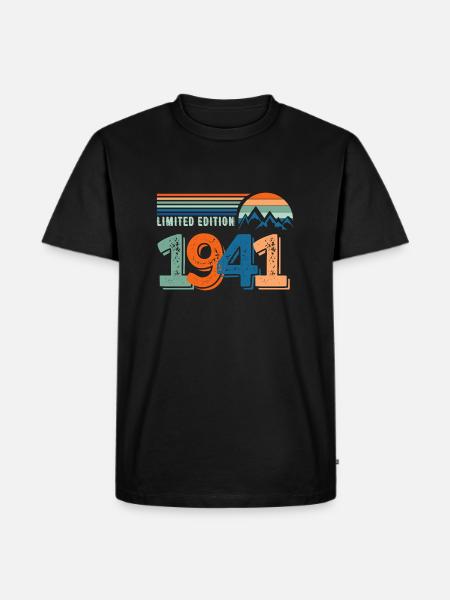 Limitierte Auflage 1941 - Männer Premium Bio T-Shirt - Schwarz