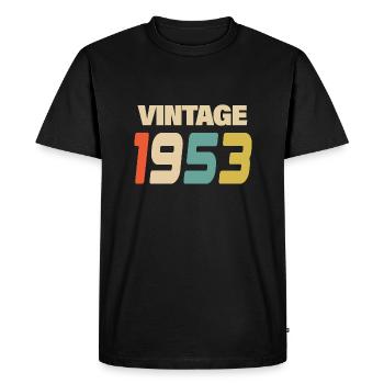 1953 Vintage Retro Classic 1953 - Men's Premium Organic T-Shirt - black - Front - Nico (187cm)