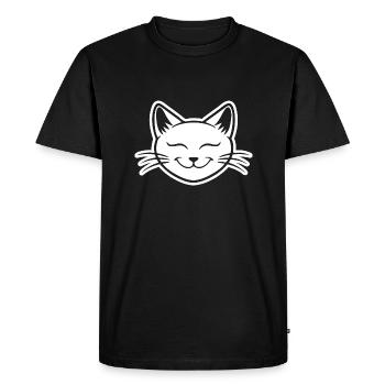 Chat Chats Chat Dame Chat Amoureux Chat Visage - T-shirt Premium bio Homme - noir - Devant - Nico (187cm)