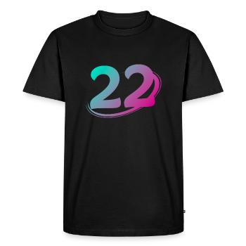 Number 22 multicolor - Men's Premium Organic T-Shirt - black - Front - Nico (187cm)