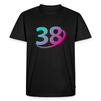 Number 38 multicolor - Men's Premium Organic T-Shirt - black - Front - Nico (187cm)