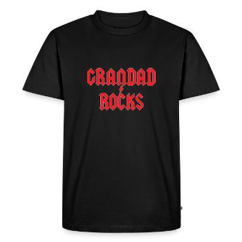 GRANDAD ROCKS - Men's Premium Organic T-Shirt - black - Front - Nico (187cm)