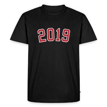 Année de naissance sport 2019 - T-shirt Premium bio Homme - noir - Devant - Nico (187cm)