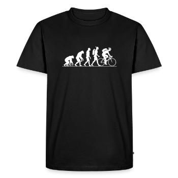 Vélo Evolution Cycliste Vélo Biker Cyclisme - T-shirt Premium bio Homme - noir - Devant - Nico (187cm)