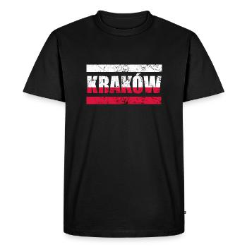 Cracovie Polska Pologne Cadeau Kraków Krakow - T-shirt Premium bio Homme - noir - Devant - Nico (187cm)