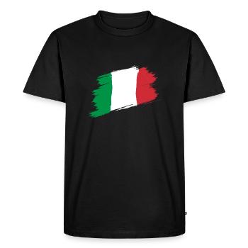 Drapeau Italie - T-shirt Premium bio Homme - noir - Devant - Nico (187cm)