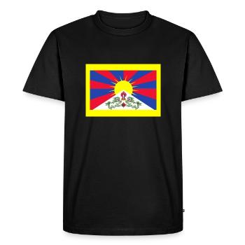 Tibet - Men's Premium Organic T-Shirt - black - Front - Nico (187cm)