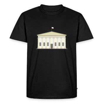 Icône de Londres British Museum - T-shirt Premium bio Homme - noir - Devant - Nico (187cm)