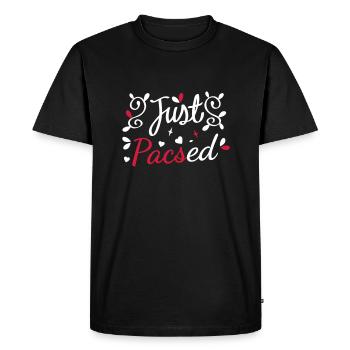 Just pacsed - T-shirt Premium bio Homme - noir - Devant - Nico (187cm)