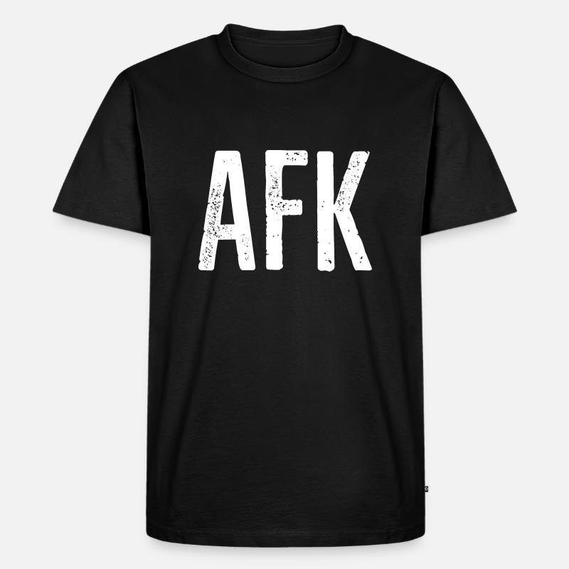 Afk - Männer Premium Bio T-Shirt - Schwarz