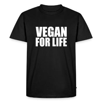 Vegan - T-shirt Premium bio Homme - noir - Devant - Nico (187cm)