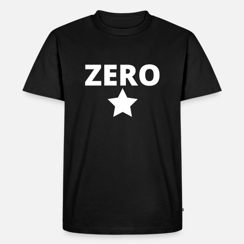 Null - Männer Premium Bio T-Shirt - Schwarz