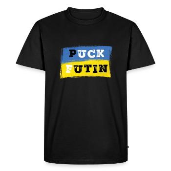 Puck Futin - Ukraine - T-shirt Premium bio Homme - noir - Devant - Nico (187cm)