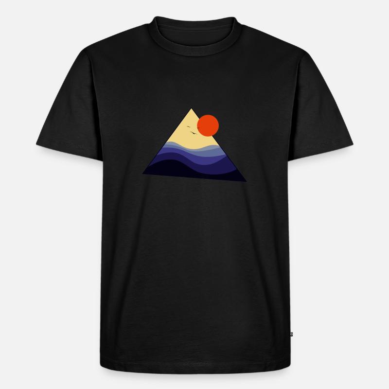 Triangle Sunset - Männer Premium Bio T-Shirt - Schwarz