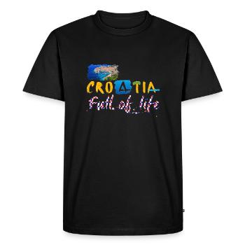 Croatie Croate Hrvatska Croatie Croates Croates Croates - T-shirt Premium bio Homme - noir - Devant - Nico (187cm)
