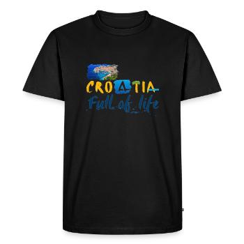 Croatie Croate Hrvatska Croatie Croates Croates Croates - T-shirt Premium bio Homme - noir - Devant - Nico (187cm)