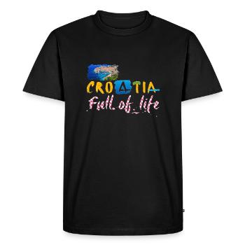 Croatie Croate Hrvatska Croatie Croates Croates Croates - T-shirt Premium bio Homme - noir - Devant - Nico (187cm)