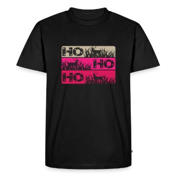 Ho Ho Ho - T-shirt Premium bio Homme - noir - Devant - Nico (187cm)