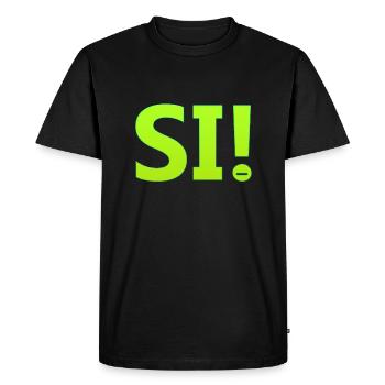 yes sing funny no girl feminism apply always - Men's Premium Organic T-Shirt - black - Front - Nico (187cm)