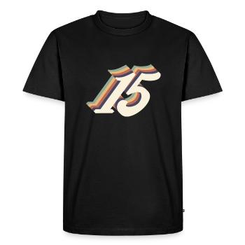 15e anniversaire vintage - T-shirt Premium bio Homme - noir - Devant - Nico (187cm)