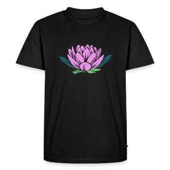 Lotus - Men's Premium Organic T-Shirt - black - Front - Nico (187cm)