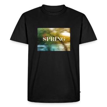 SOURCE - T-shirt Premium bio Homme - noir - Devant - Nico (187cm)
