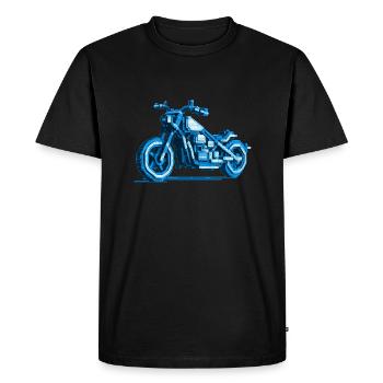MotorcycleChopper dans de superbes graphismes de pixels 8 bits - T-shirt Premium bio Homme - noir - Devant - Nico (187cm)