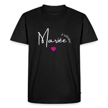 La future mariée - T-shirt Premium bio Homme - noir - Devant - Nico (187cm)