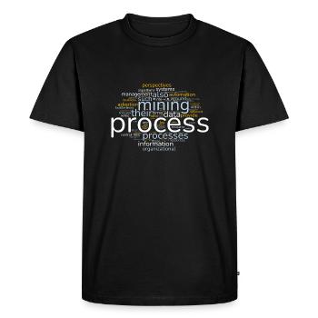 Lumière de l’exploration de processus Word Cloud - T-shirt Premium bio Homme - noir - Devant - Nico (187cm)
