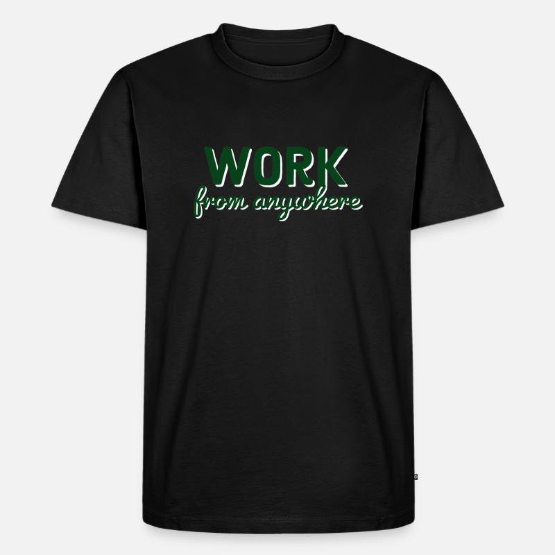Work from anywhere - Männer Premium Bio T-Shirt - Schwarz