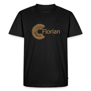 Pour Florian - T-shirt Premium bio Homme - noir - Devant - Nico (187cm)