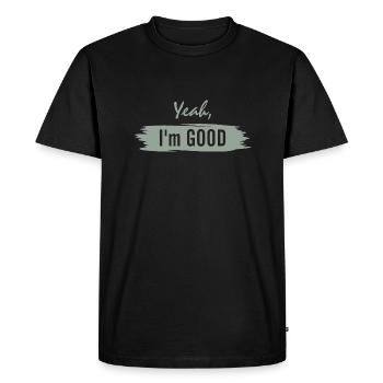 Ouais, je suis bon - T-shirt Premium bio Homme - noir - Devant - Nico (187cm)
