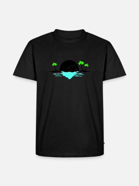 Sunset Dolphins - Men's Premium Organic T-Shirt - black