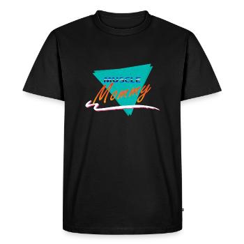 Maman musculaire - T-shirt Premium bio Homme - noir - Devant - Nico (187cm)