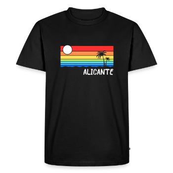 Alicante Costa Blanca Espagne Ville côtière Vacances - T-shirt Premium bio Homme - noir - Devant - Nico (187cm)